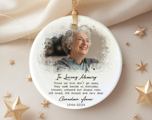 Custom Memorial Photo Ornament – In Loving Memory
