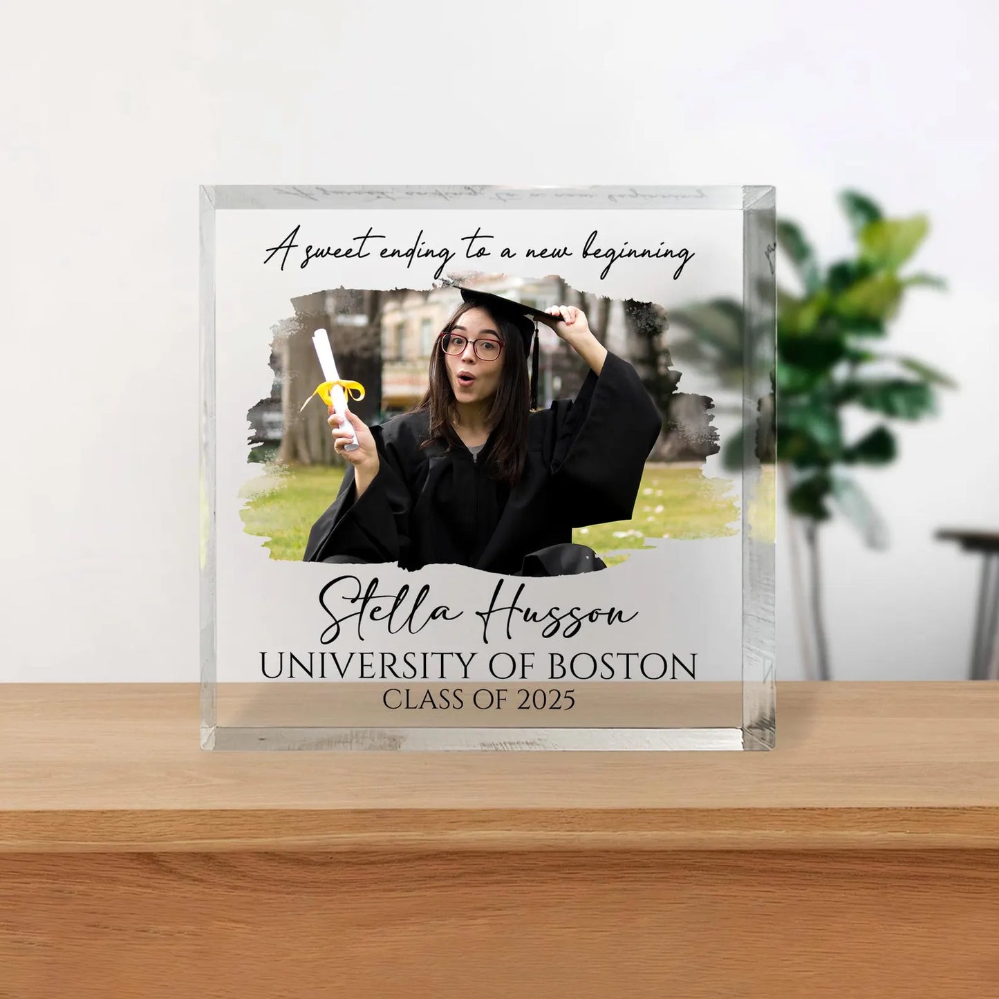Custom Graduation Photo Plaque (Without Stand)
