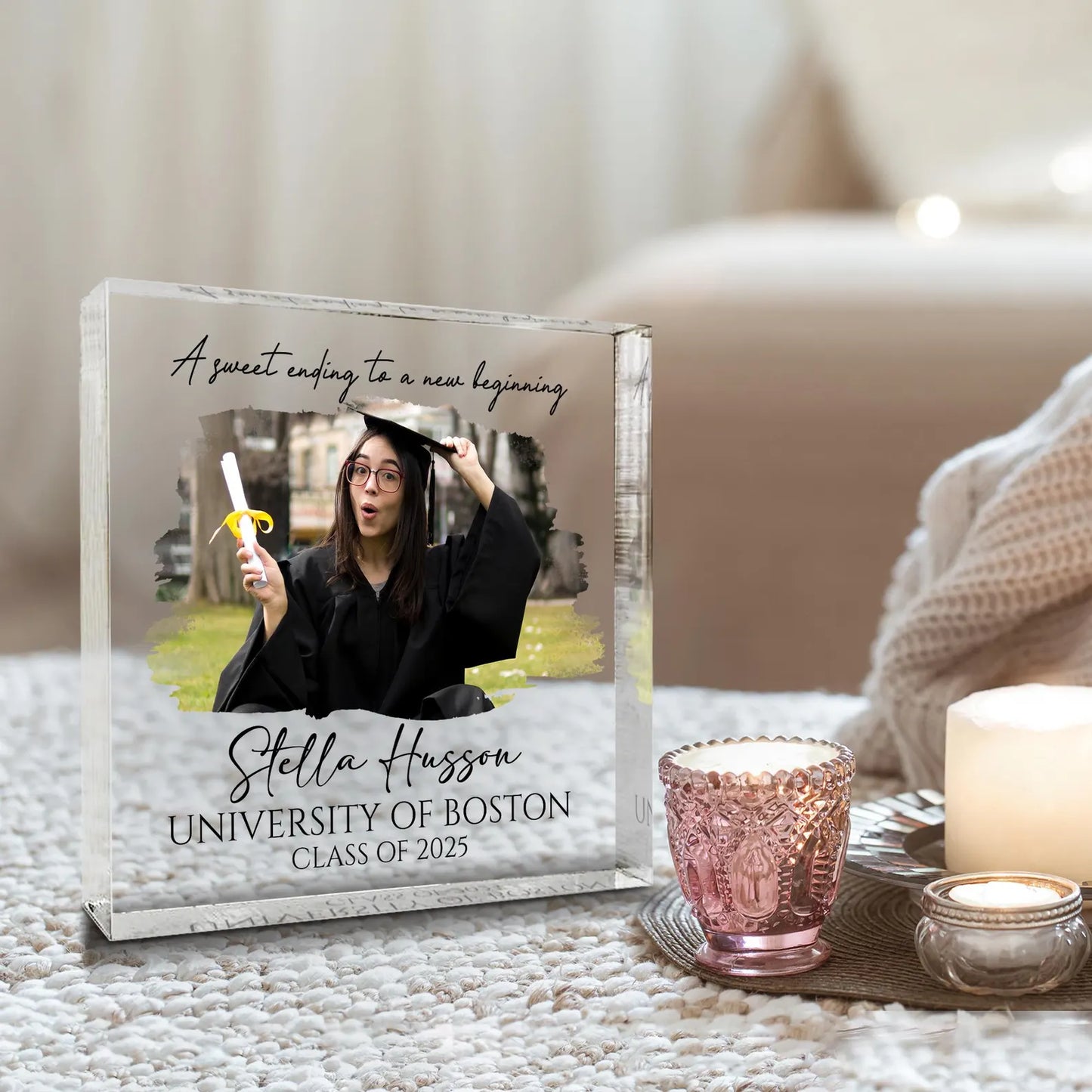 Custom Graduation Photo Plaque (Without Stand)