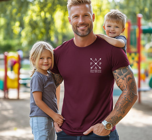 Dad’s Edition Personalized T-Shirt – Custom with Child’s Name & Birth Year, Father’s Day Gift Idea
