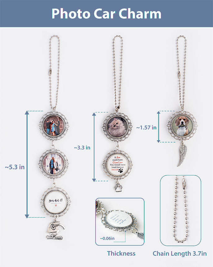 Personalized Photo Car Charm