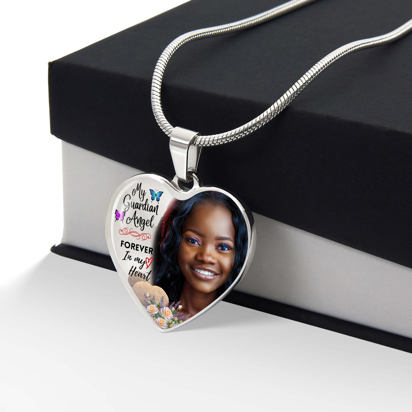 Eternal Love Heart Photo Memorial Necklace