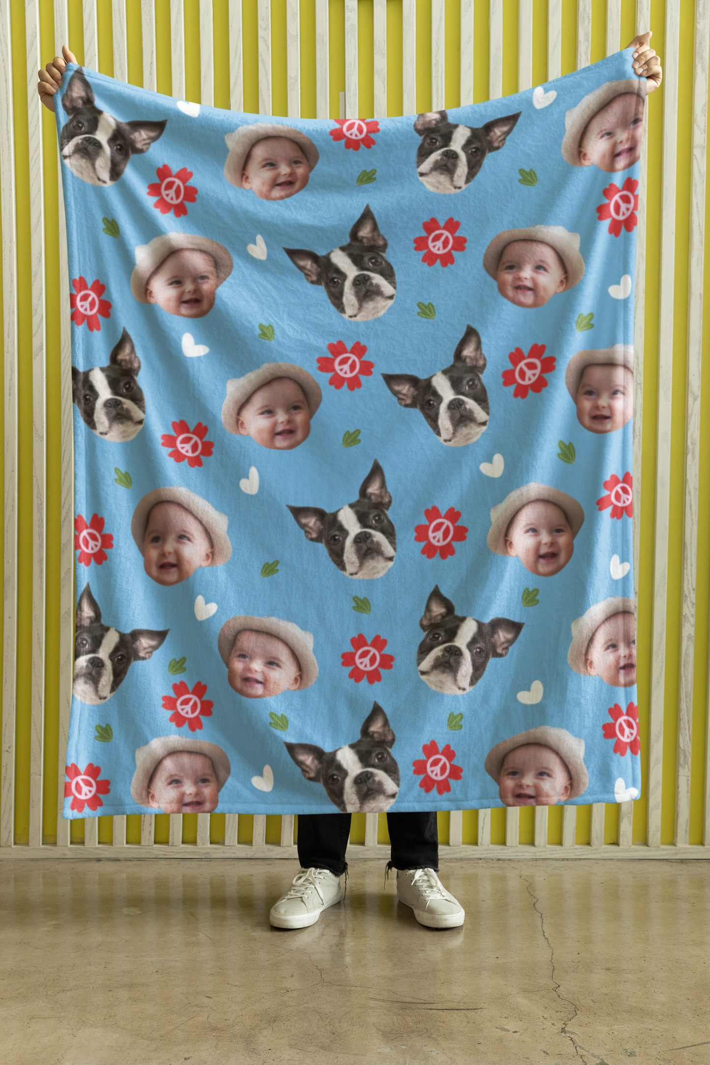 Premium Custom Face Fleece Blanket