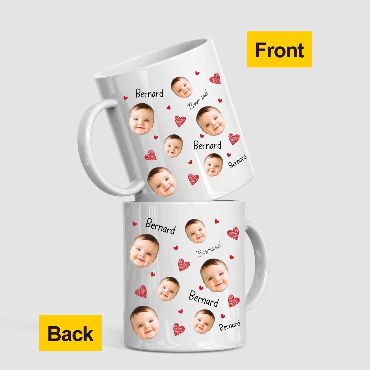 Face And Name - Personalized Photo Mug