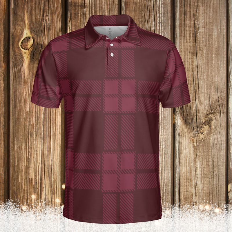 Red Plaid Polo Shirt