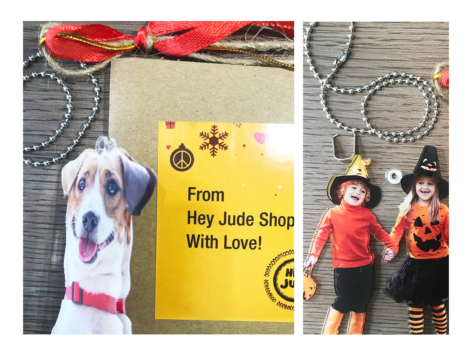Custom shape 2-sided Acrylic Ornament – Hey Jude Shoppe