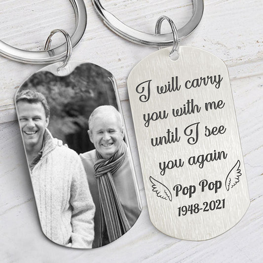 Memorial Message Photo Keychain