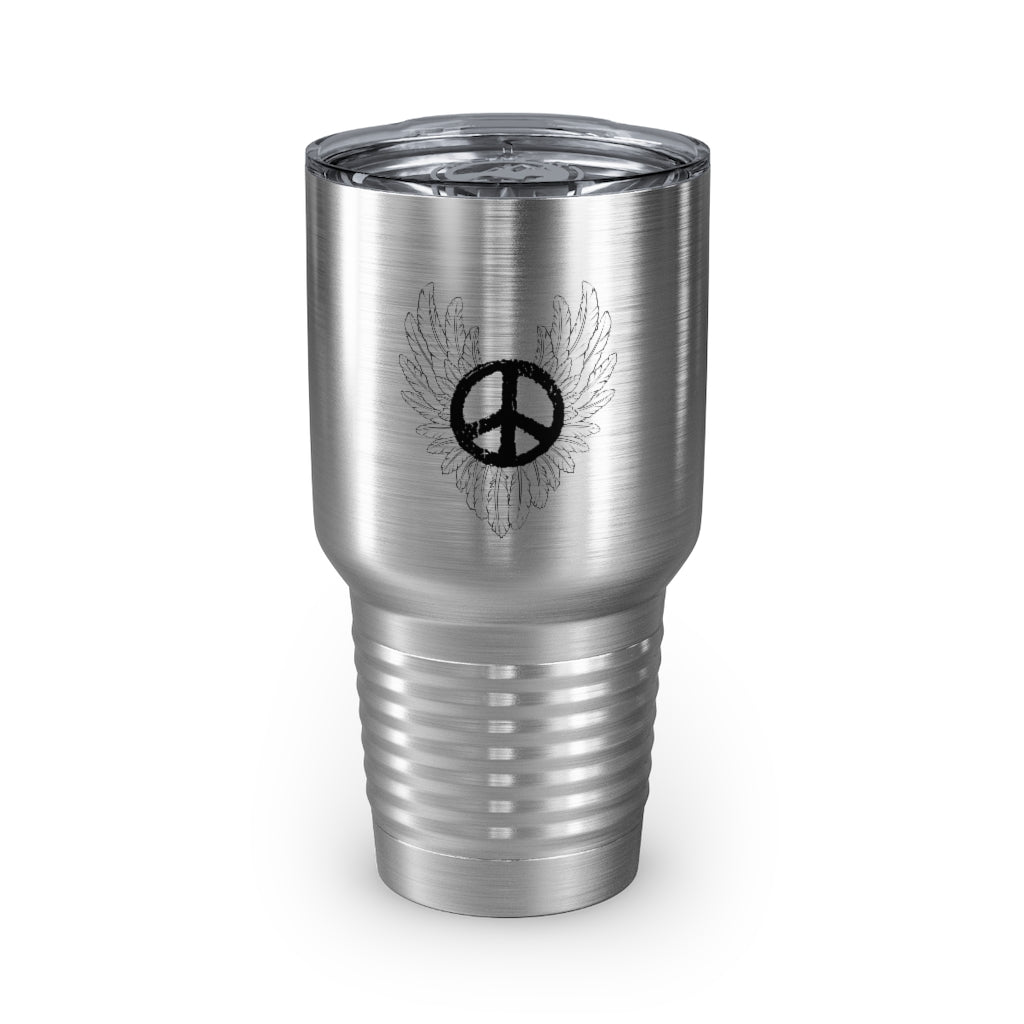 Peace Sign Wings- Sunflower- Tumbler, 30oz
