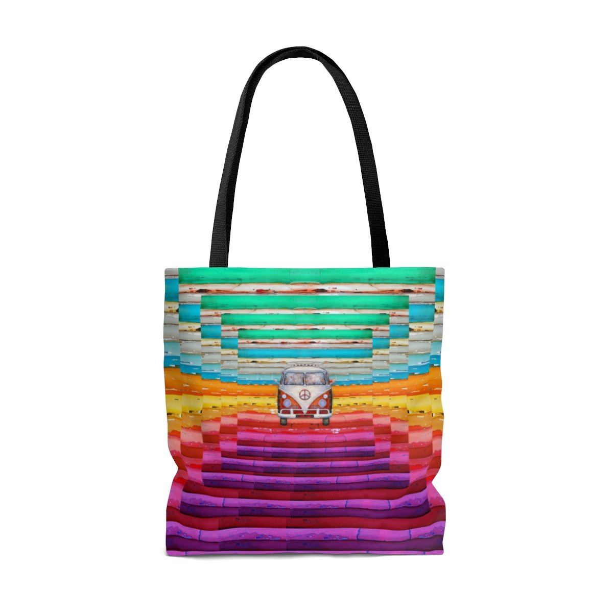 Hippie Van AOP Tote Bag Bags Printify 