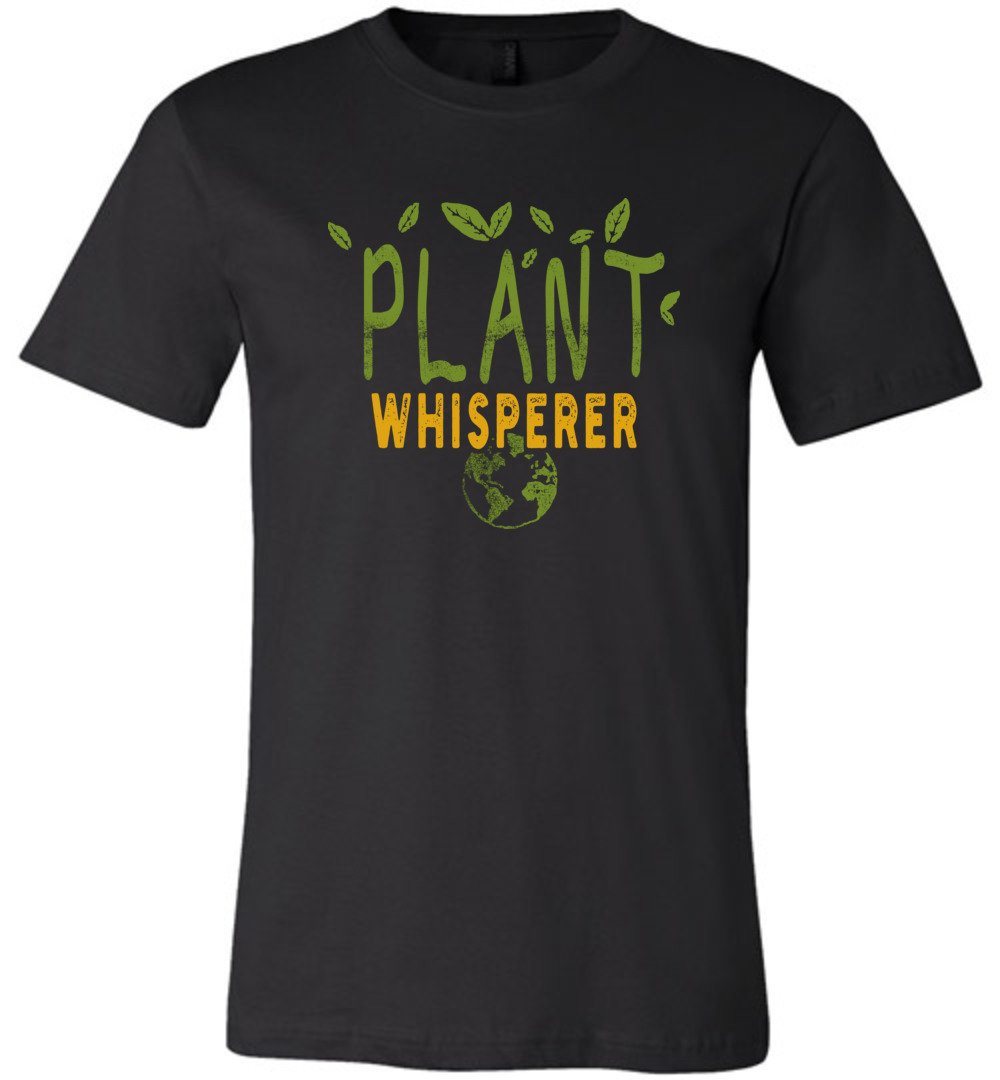 Funny Plant Whisperer T-shirts Heyjude Shoppe Unisex T-Shirt Black XS