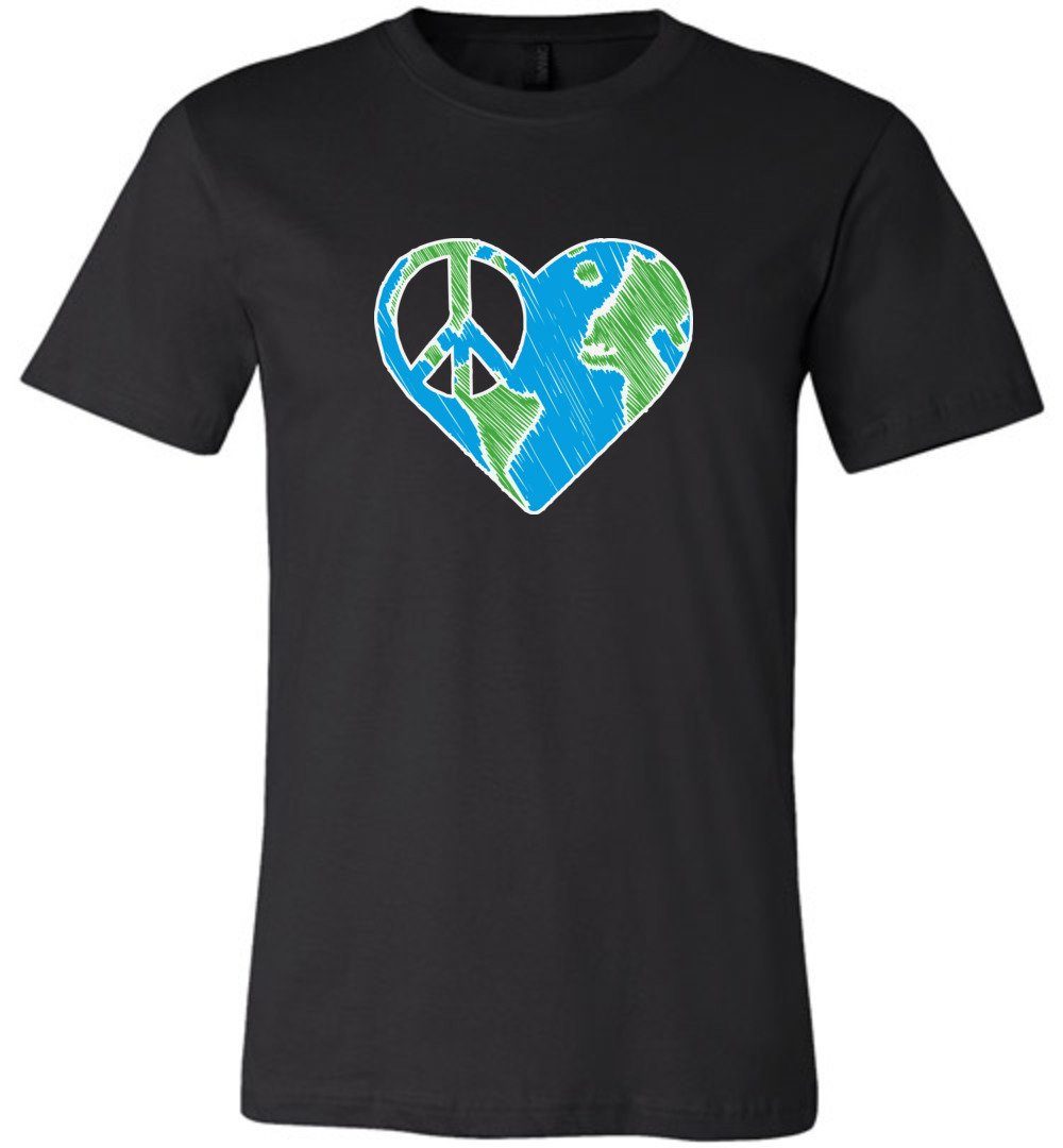 I heart Peace Youth T-Shirts Heyjude Shoppe Unisex T-Shirt Black Youth S