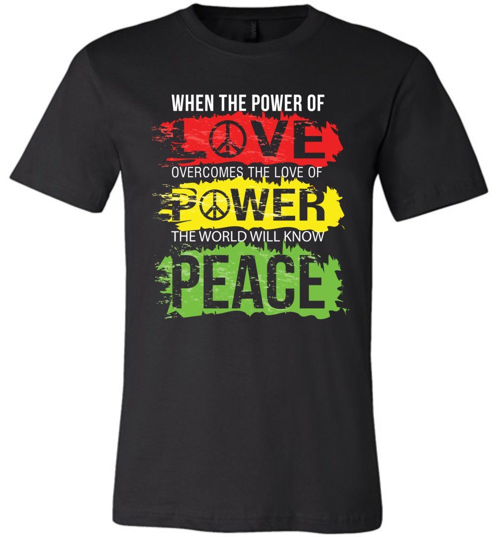 Power Of Love T-shirts Heyjude Shoppe Unisex T-Shirt Black XS