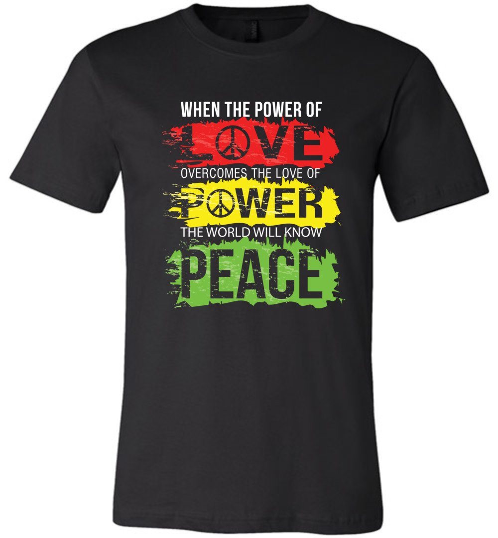 Power Of Love T-Shirts Heyjude Shoppe Unisex T-Shirt Black XS
