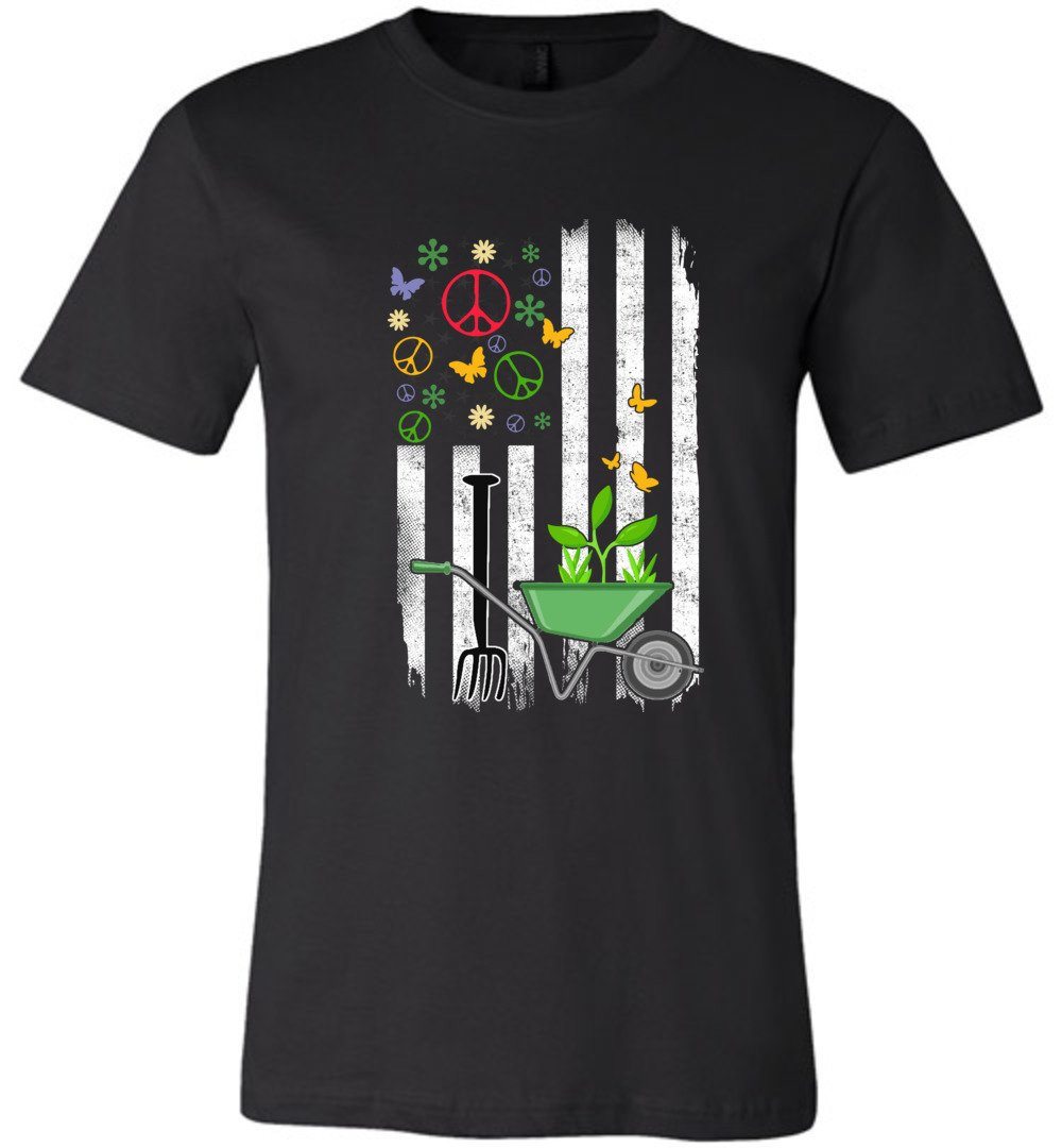 Gardening Flag T-shirts Heyjude Shoppe Unisex T-Shirt Black XS