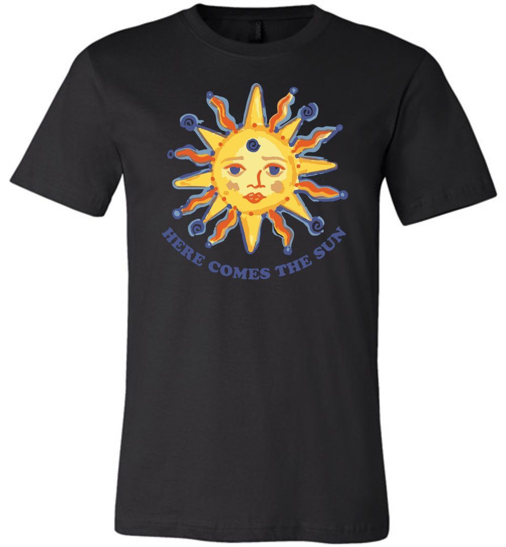 Here Comes The Sun - Sunshine Youth T-Shirts Heyjude Shoppe Unisex T-Shirt Black Youth S