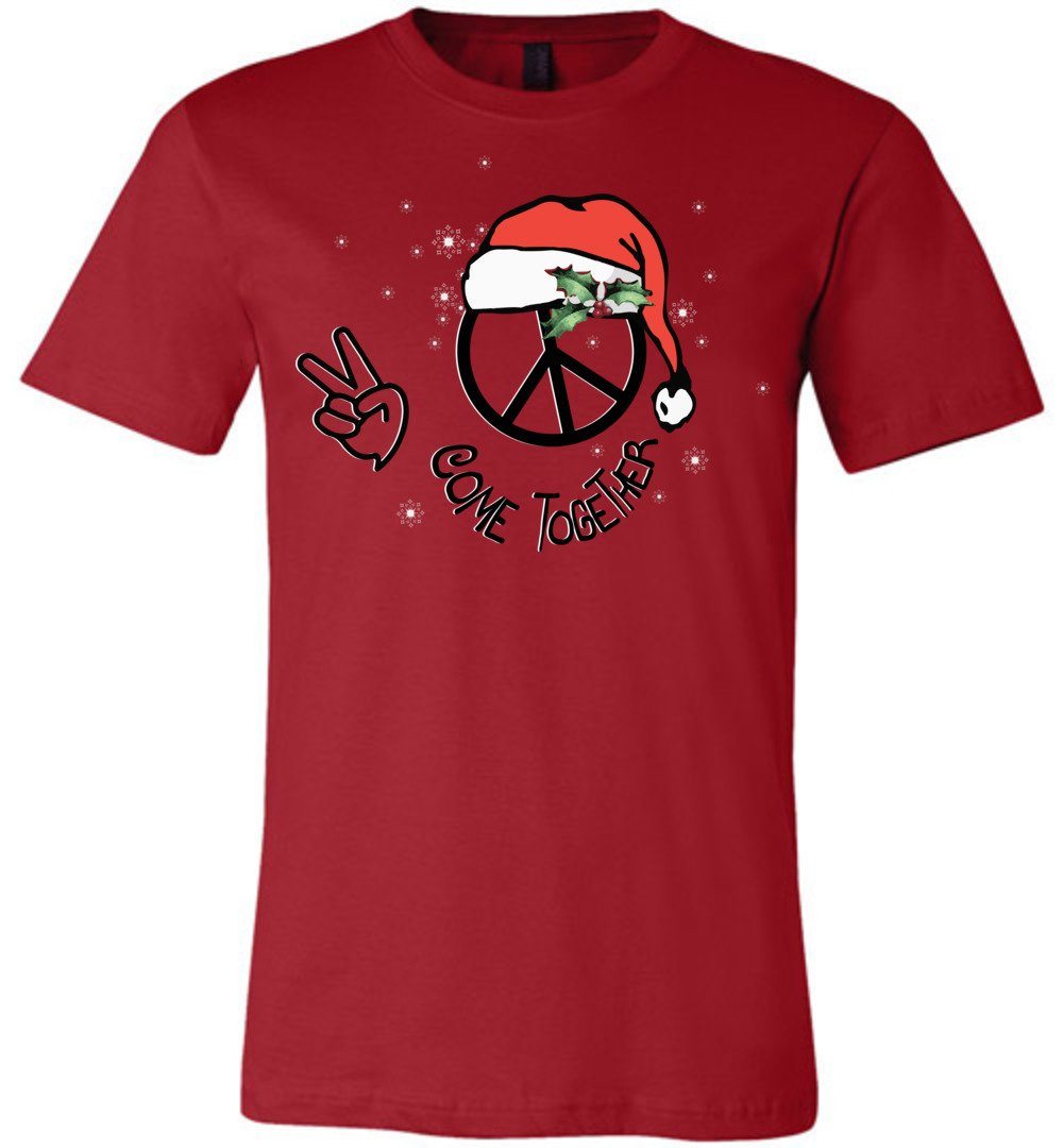 Come Together Santa Claus - 2020 Holiday Tshirts Heyjude Shoppe Unisex T-Shirt Canvas Red XS
