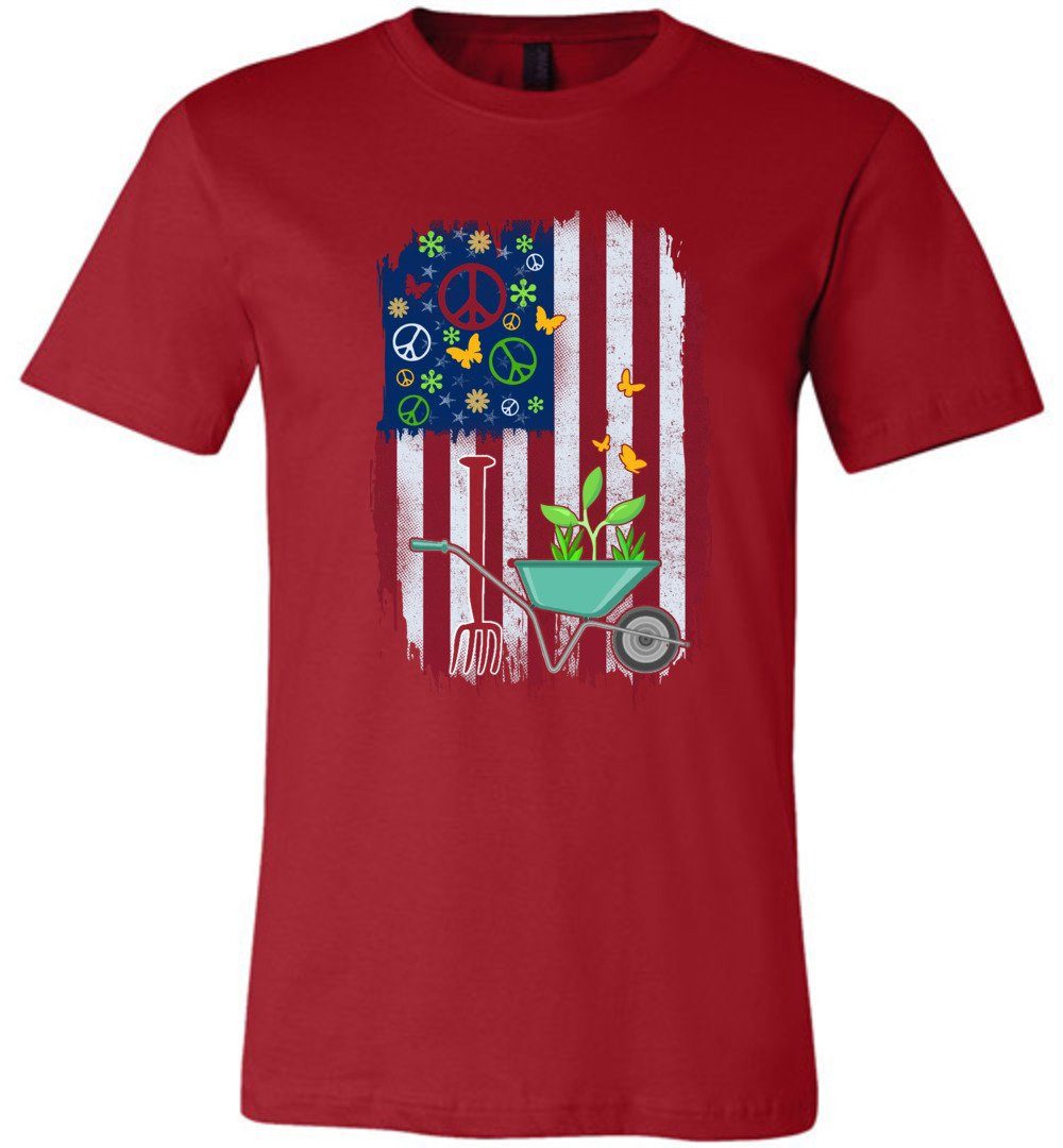 Funny 4th Of July Gardening T-shirts Heyjude Shoppe Unisex T-Shirt Canvas Red XS