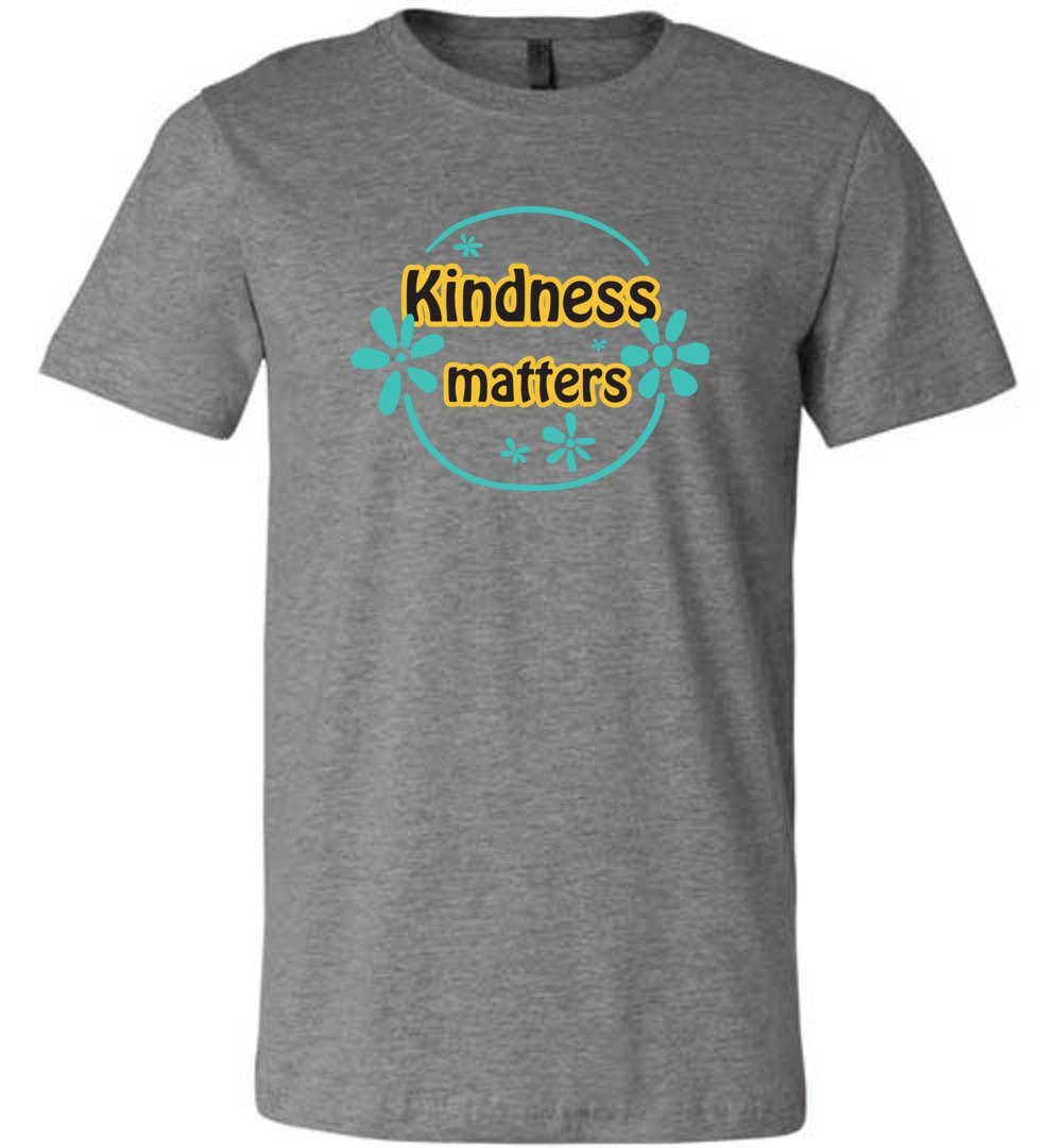 Kindness Matters Youth T-Shirts Heyjude Shoppe Unisex T-Shirt Deep Heather Youth S