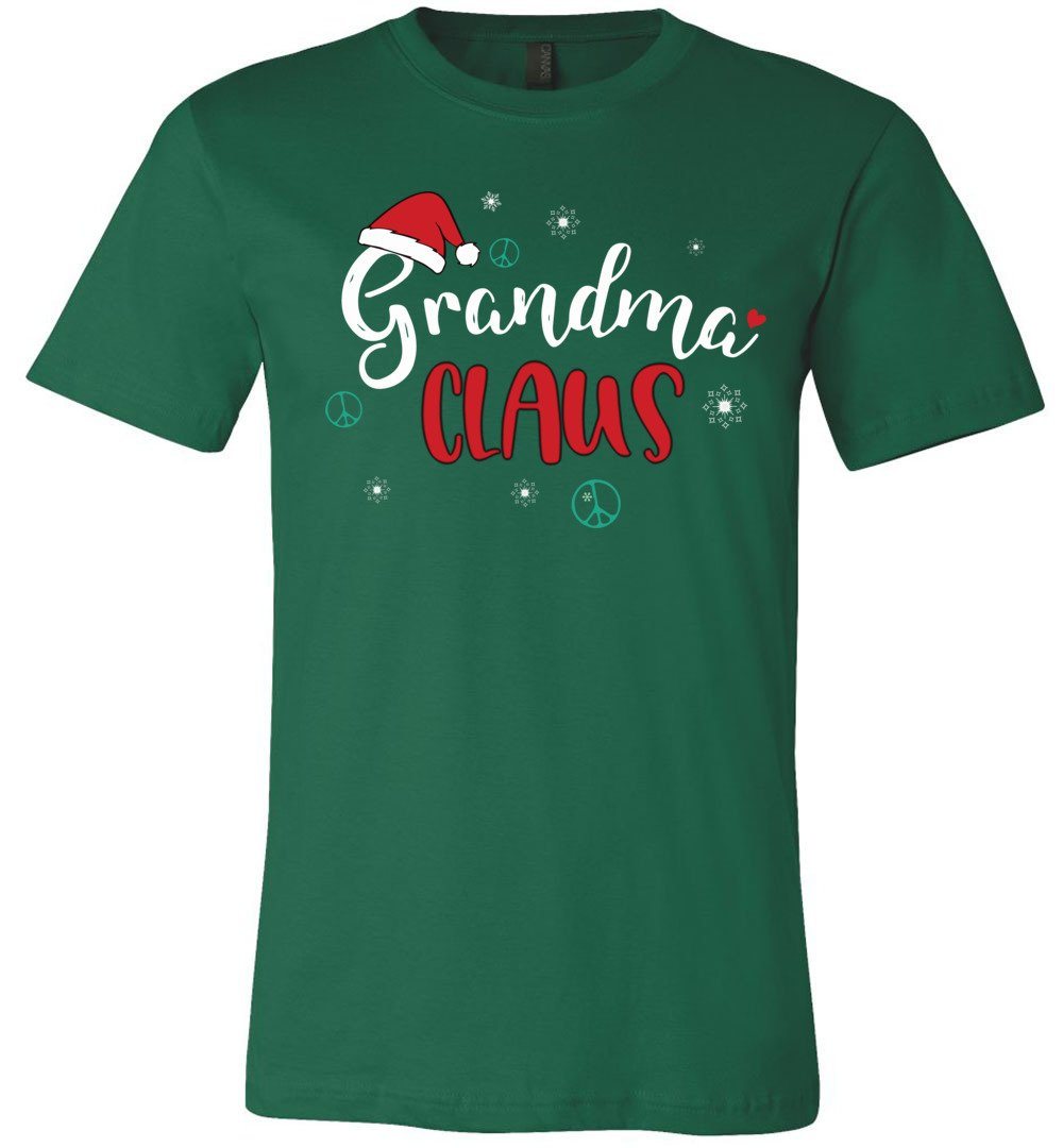 Funny Grandma Claus - Holiday T-Shirts Heyjude Shoppe Unisex T-Shirt Green S