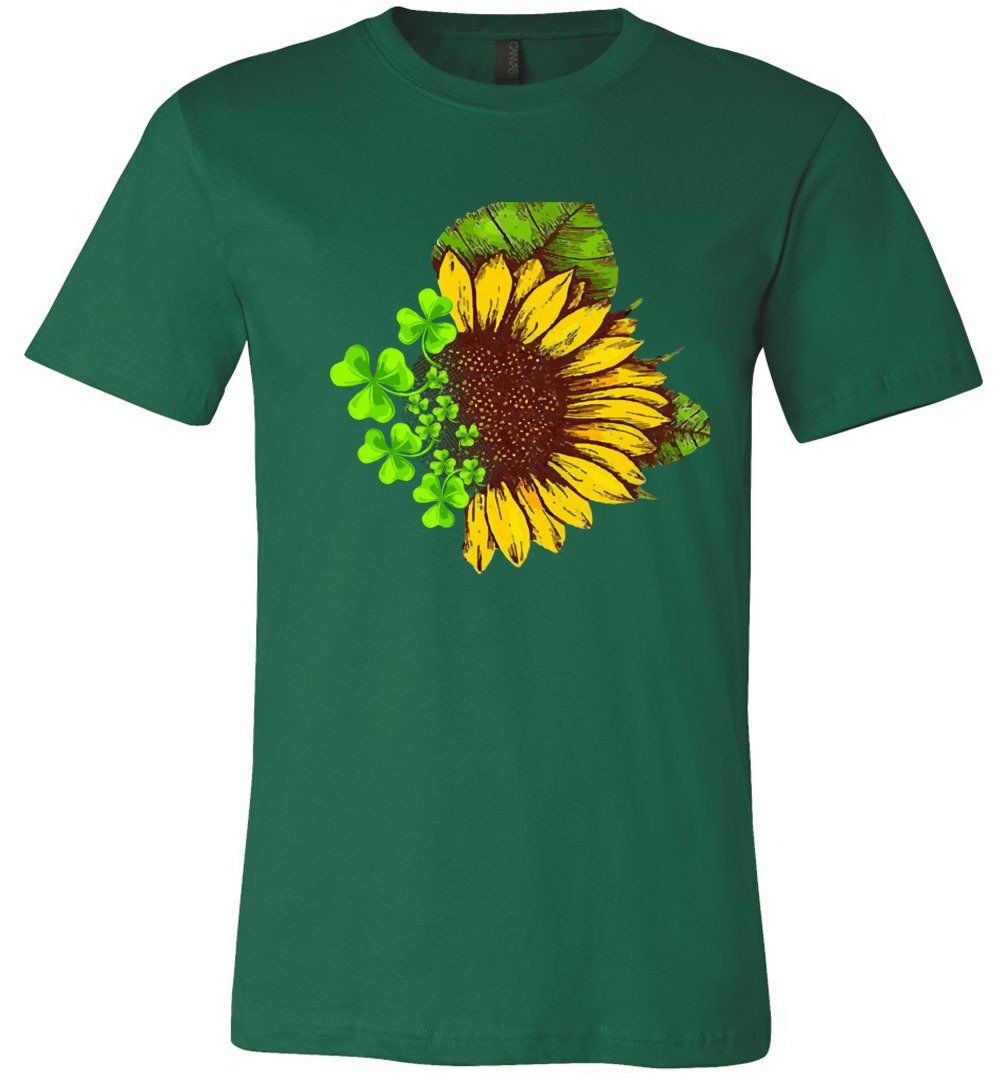 Sunflower Clovers - Happy Go Lucky T-shirts Heyjude Shoppe Unisex T-Shirt Evergreen S