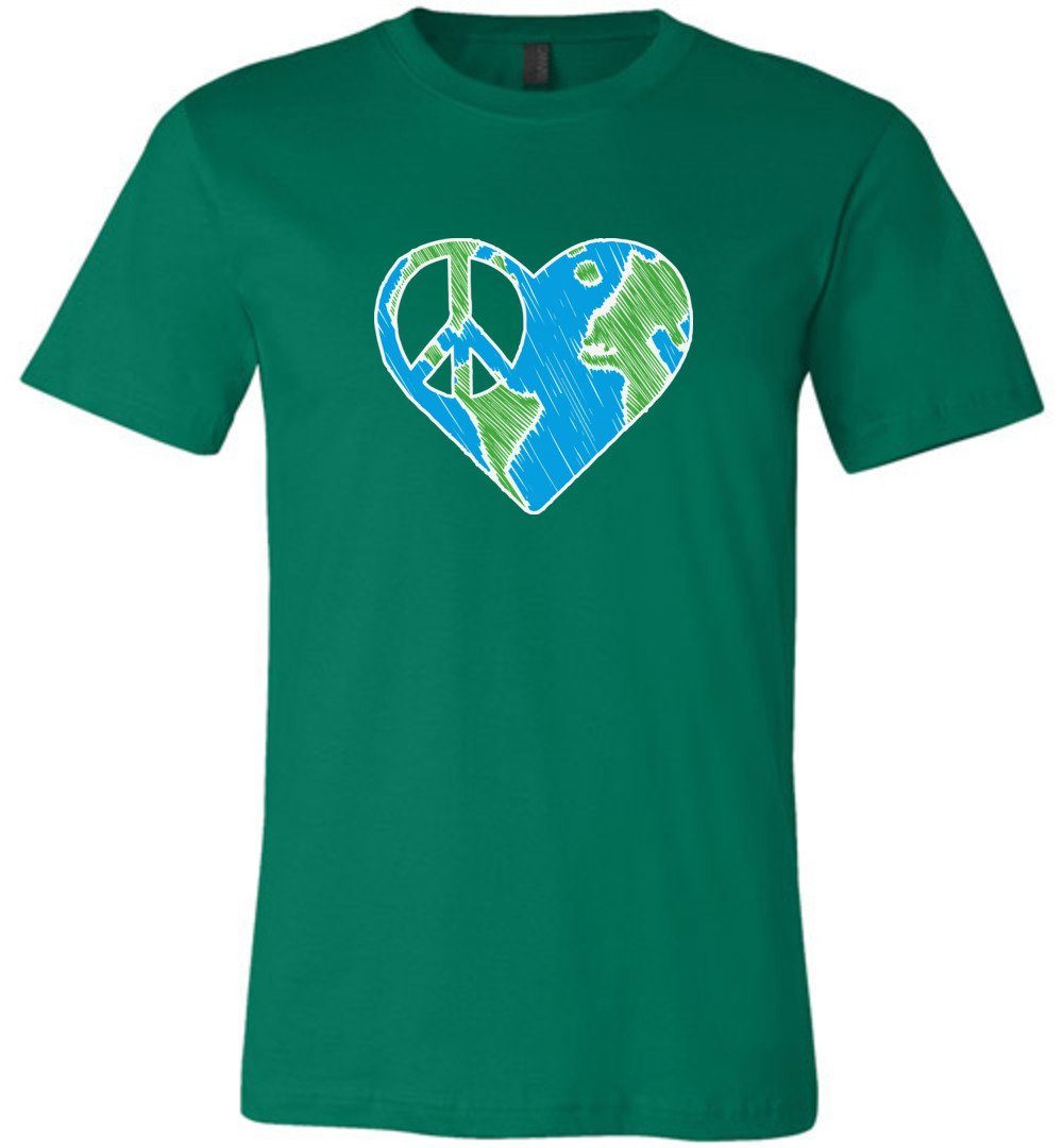 I heart Peace Youth T-Shirts Heyjude Shoppe Unisex T-Shirt Kelly Youth S
