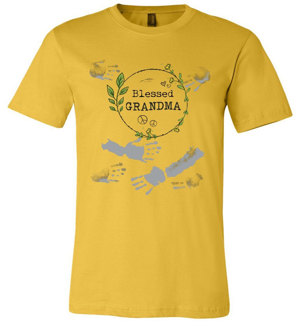 Blessed Grandma T-shirts Heyjude Shoppe Unisex T-Shirt Maize Yellow XS