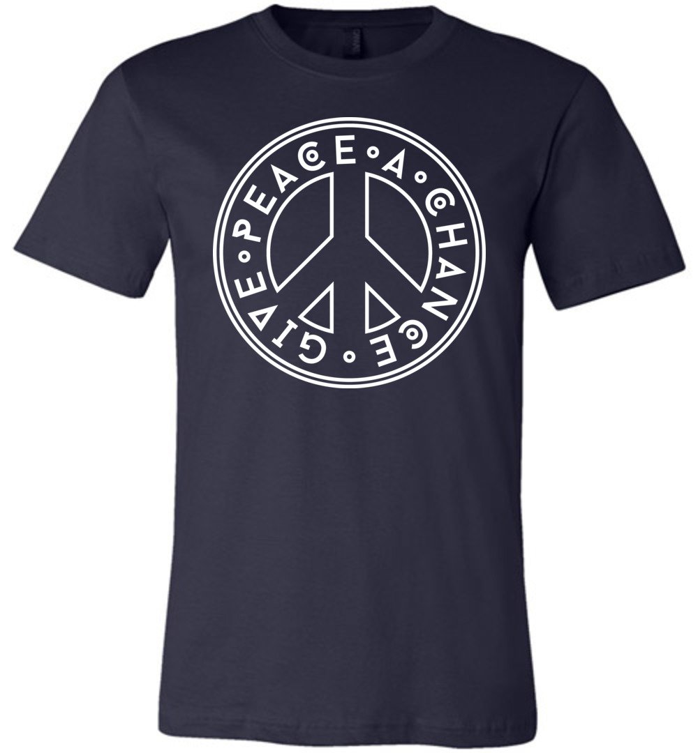 Give Peace A Chance T-shirts Heyjude Shoppe Unisex T-Shirt Navy XS