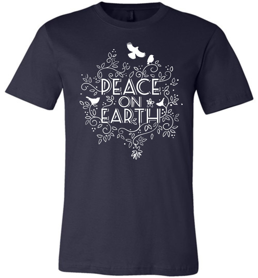 Peace On Earth T-shirts Heyjude Shoppe Unisex T-Shirt Navy XS