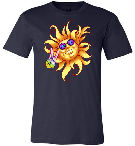 Peace And Love T-shirts Heyjude Shoppe Unisex T-Shirt Navy XS