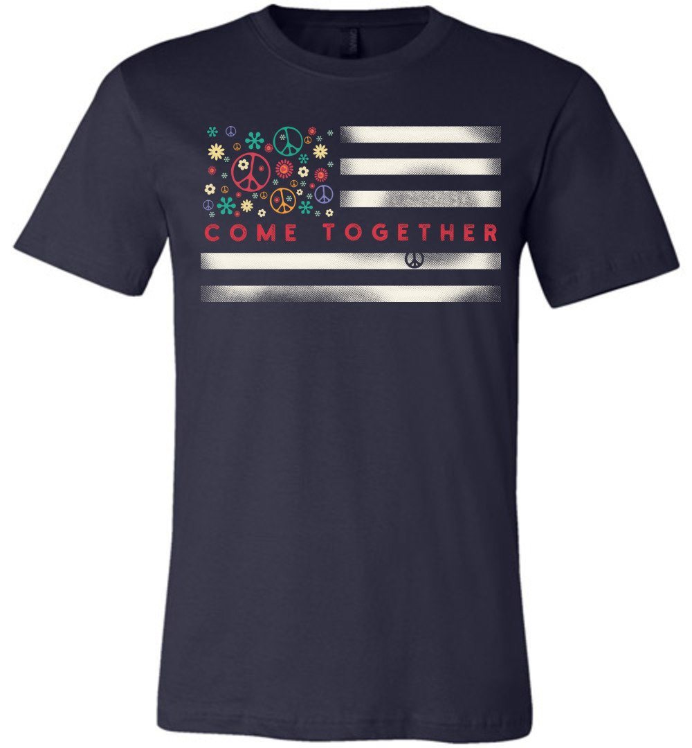 Come Together Flag T-shirts Heyjude Shoppe Unisex T-Shirt Navy XS