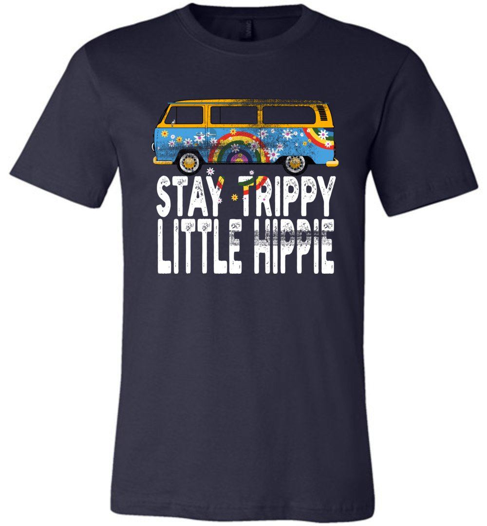 Stay Trippie Little Hippie T-shirts Heyjude Shoppe Unisex T-Shirt Navy XS