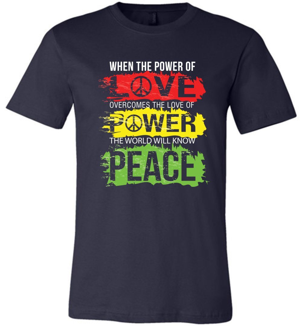 Power Of Love T-Shirts Heyjude Shoppe Unisex T-Shirt Navy XS