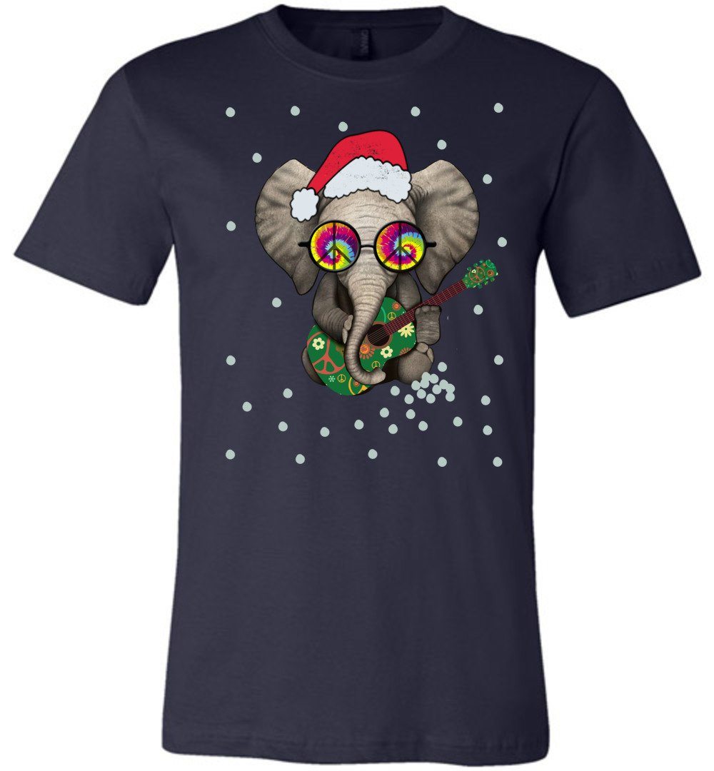 Hippie Elephant - Funny Holiday T-Shirts Heyjude Shoppe Unisex T-Shirt Navy XS