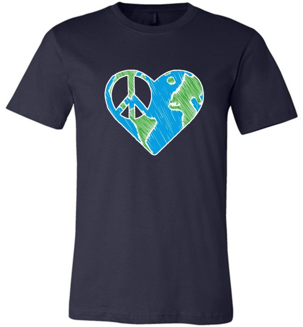 I Heart Peace T-shirts Heyjude Shoppe Unisex T-Shirt Navy XS