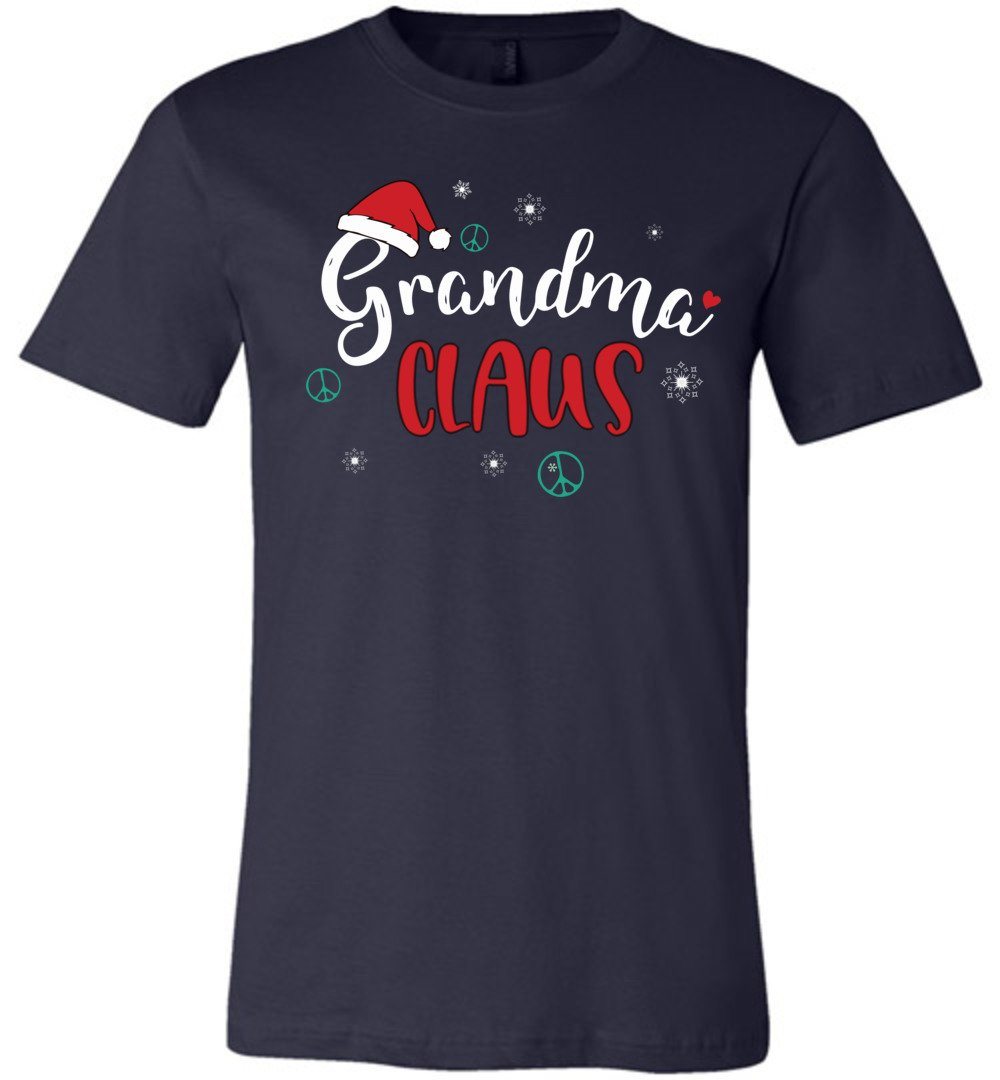 Funny Grandma Claus - Holiday T-Shirts Heyjude Shoppe Unisex T-Shirt Navy XS