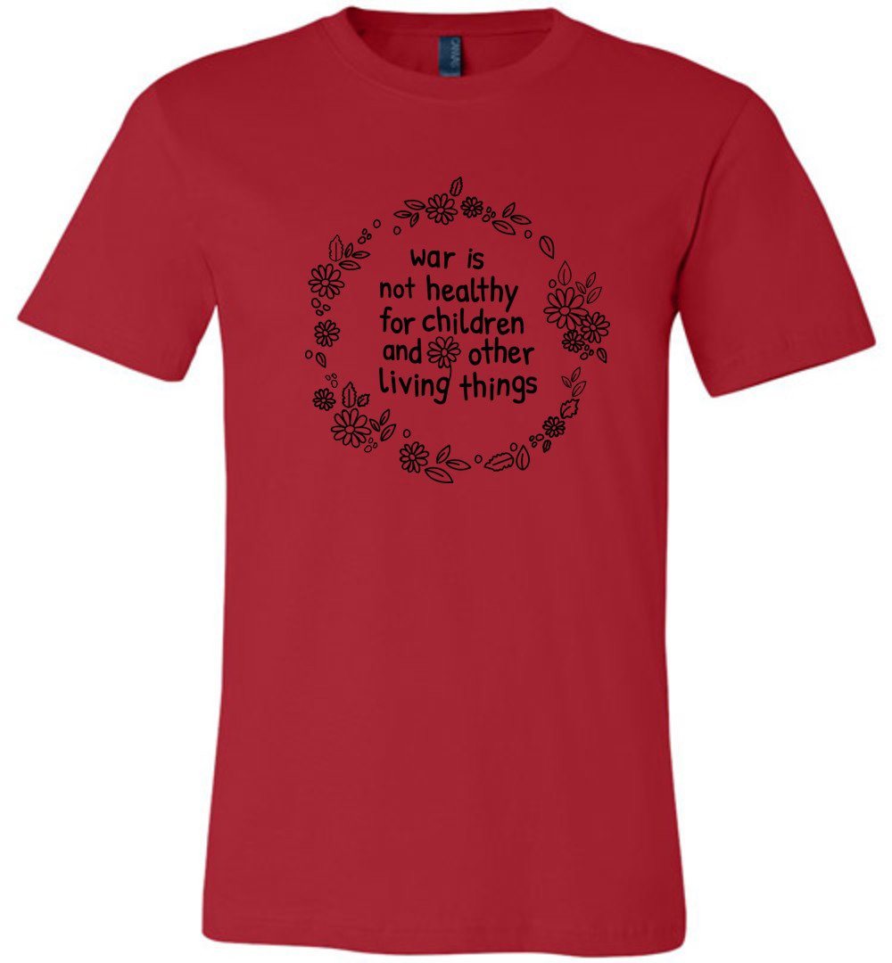 Anti War- Kids Youth T-Shirts Heyjude Shoppe Unisex T-Shirt Red Youth S