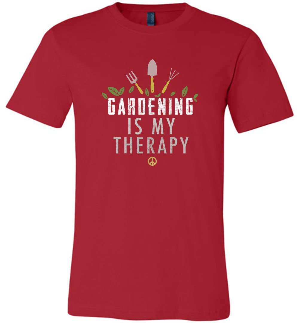 Gardening Is My Therapy T-shirts Heyjude Shoppe Unisex T-Shirt Red XS