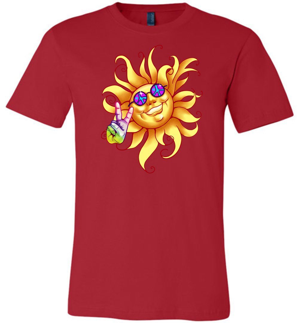 Sun Peace Out Youth T-Shirts Heyjude Shoppe Unisex T-Shirt Red Youth S