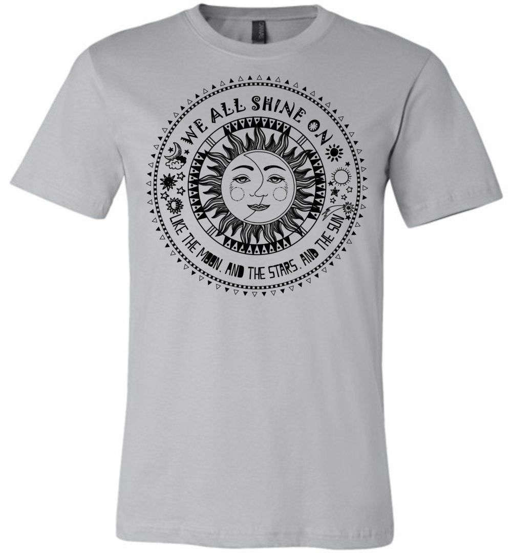 We All Shine On T-shirts Heyjude Shoppe Unisex T-Shirt Silver XS