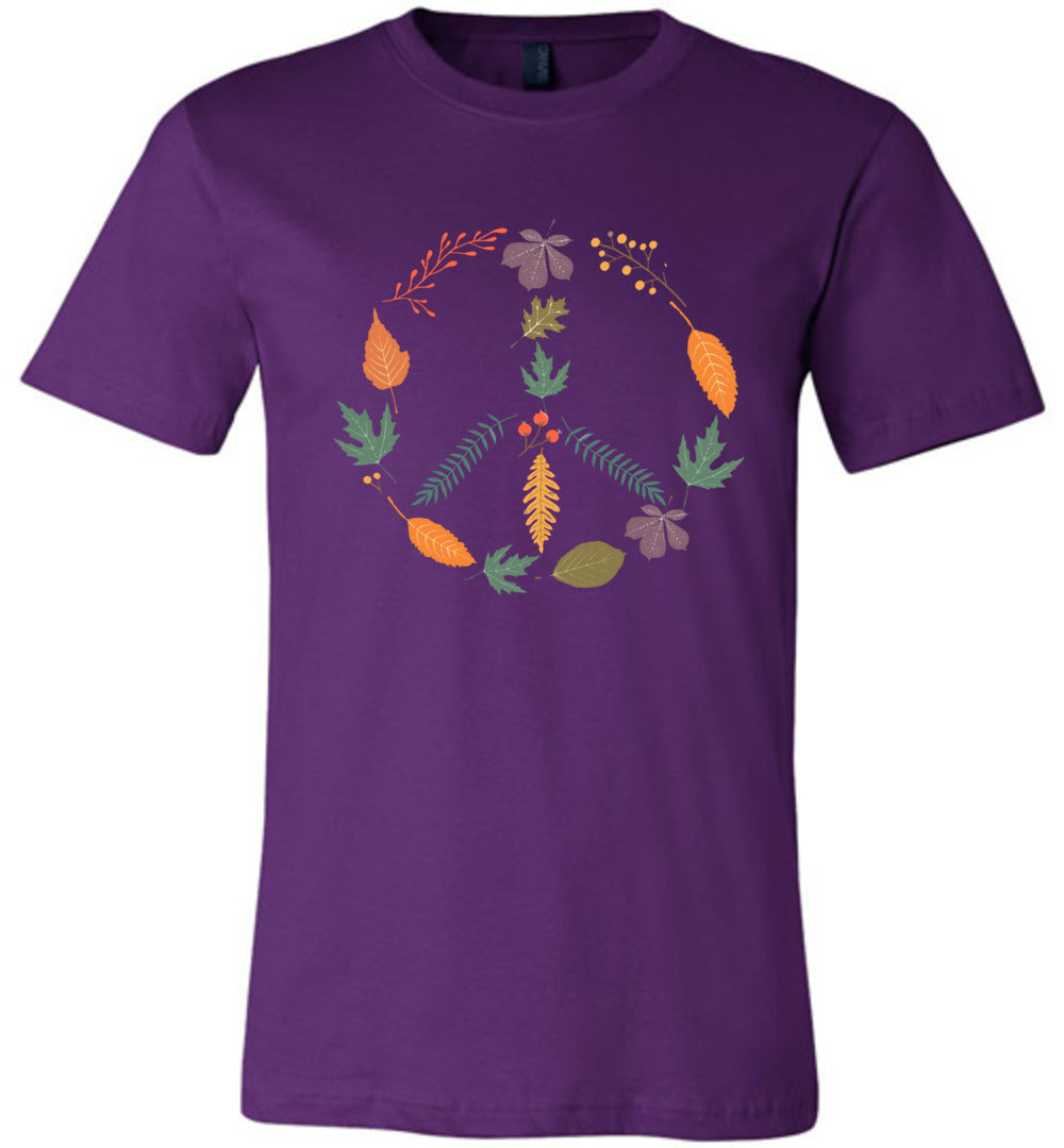 Fall Leaves Peace Sign T-shirts
