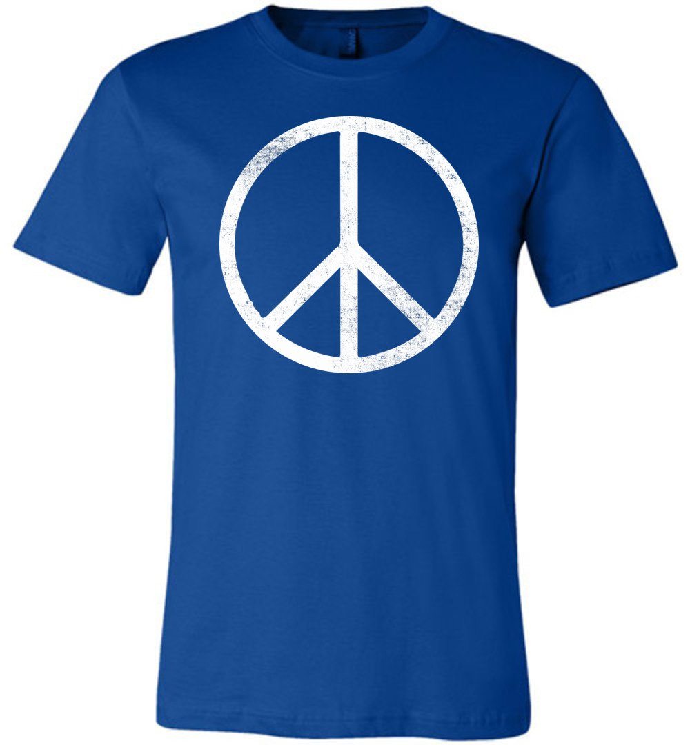 Peace Sign T-shirts Heyjude Shoppe Unisex T-Shirt True Royal XS