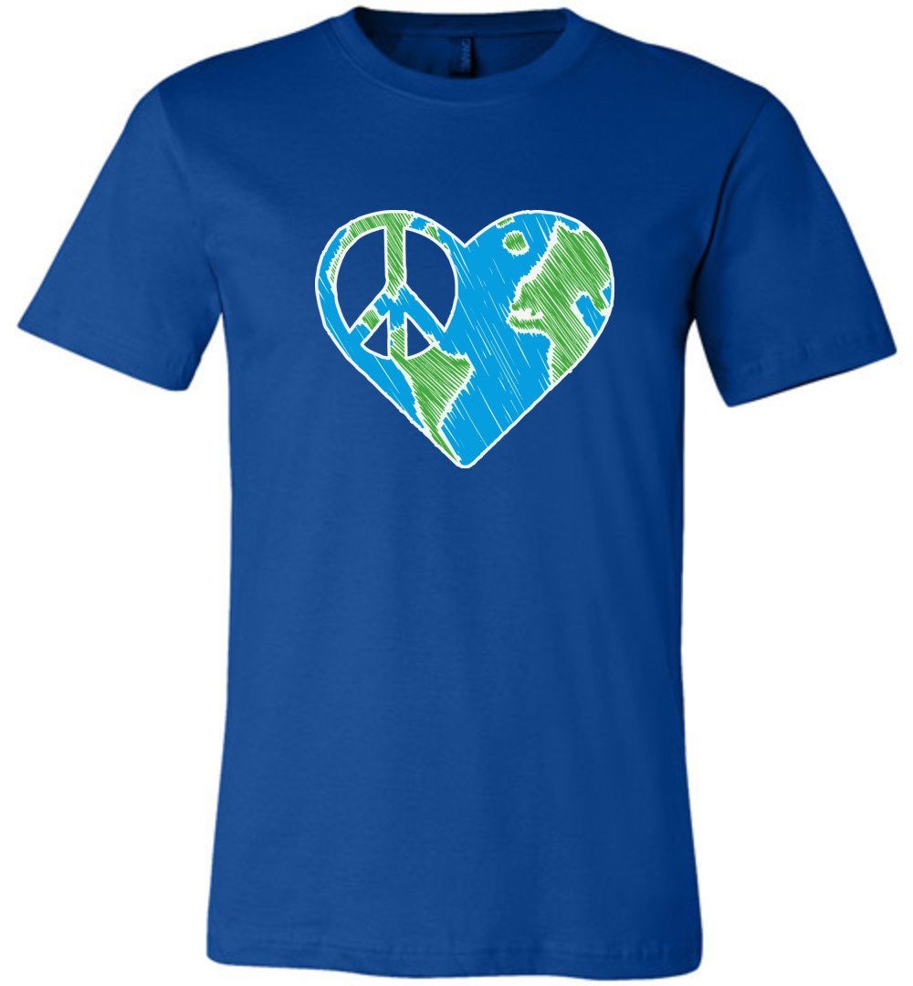 I Heart Peace T-shirts Heyjude Shoppe Unisex T-Shirt True Royal XS