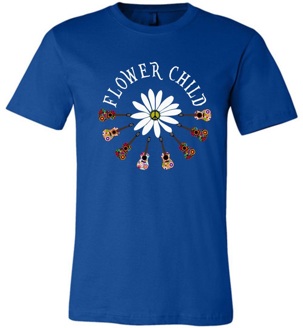 Flower Child T-shirts Heyjude Shoppe Unisex T-Shirt True Royal XS