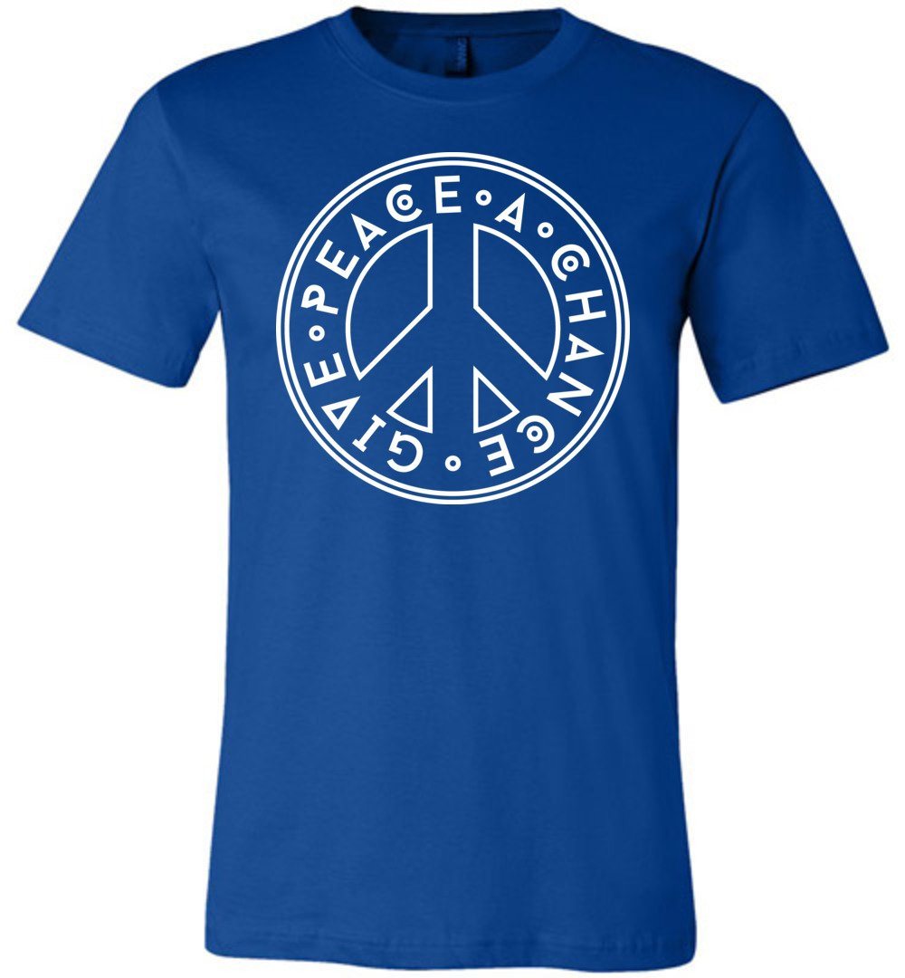 Give Peace A Chance T-shirts Heyjude Shoppe Unisex T-Shirt True Royal XS