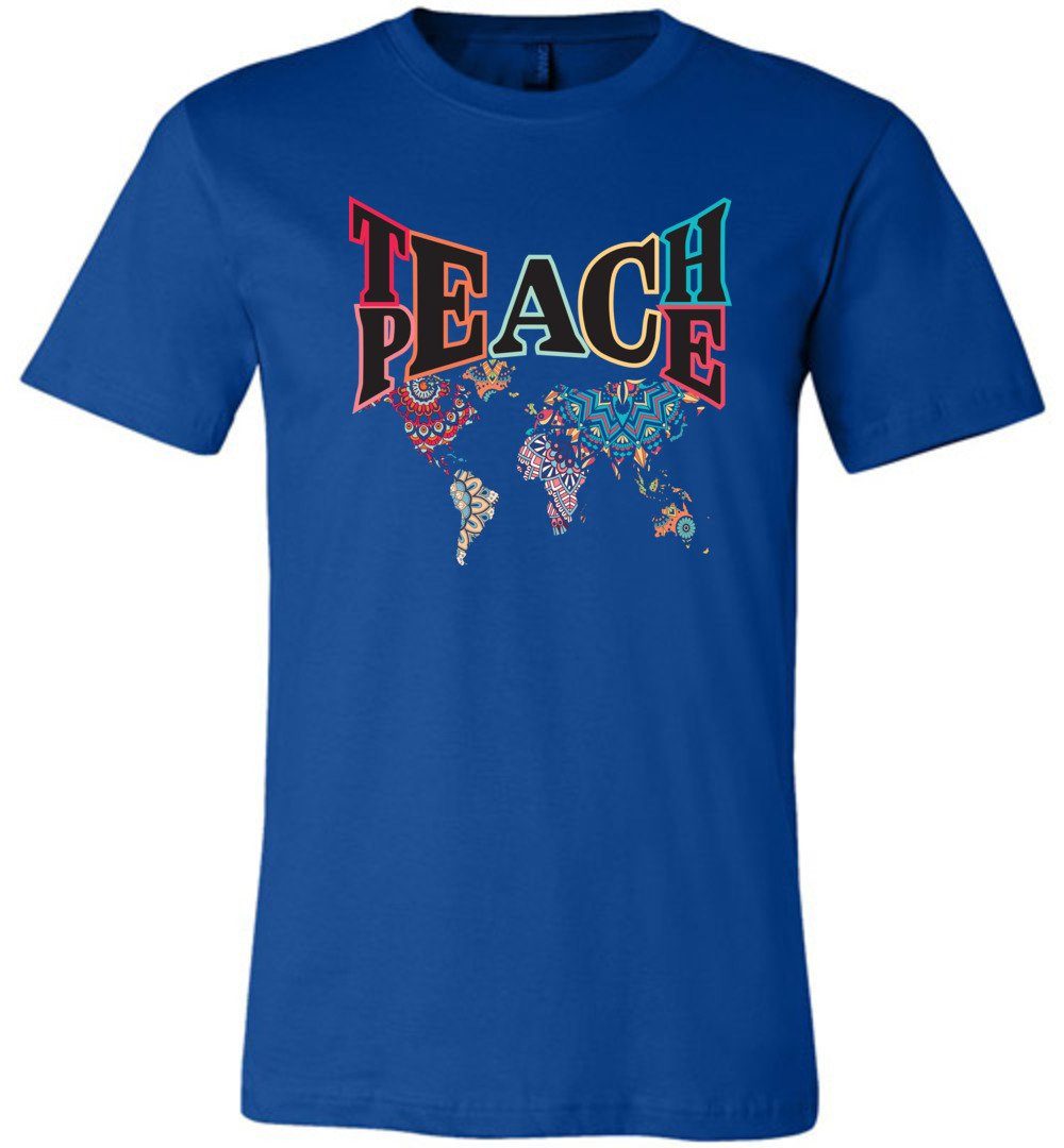 Teach Peace - T-shirts Heyjude Shoppe Unisex T-Shirt True Royal XS