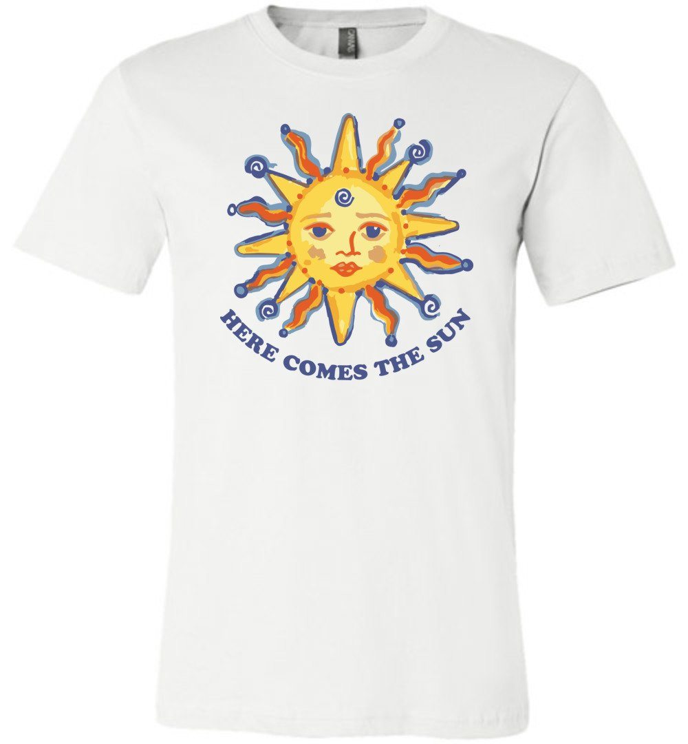 Here Comes The Sun - Sunshine Youth T-Shirts Heyjude Shoppe Unisex T-Shirt White Youth S