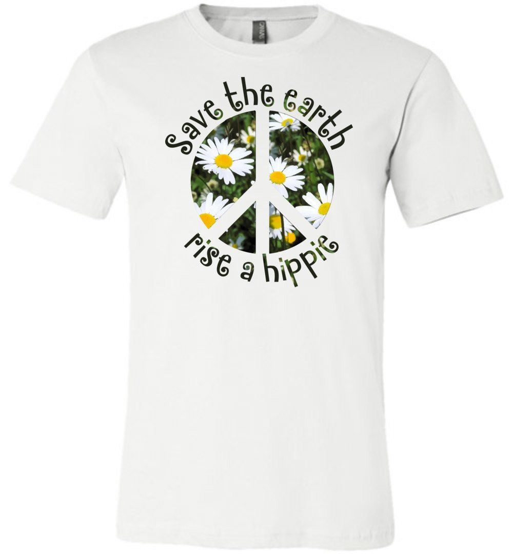 Rise A Hippie - Daisy T-Shirts Heyjude Shoppe Unisex T-Shirt White XS