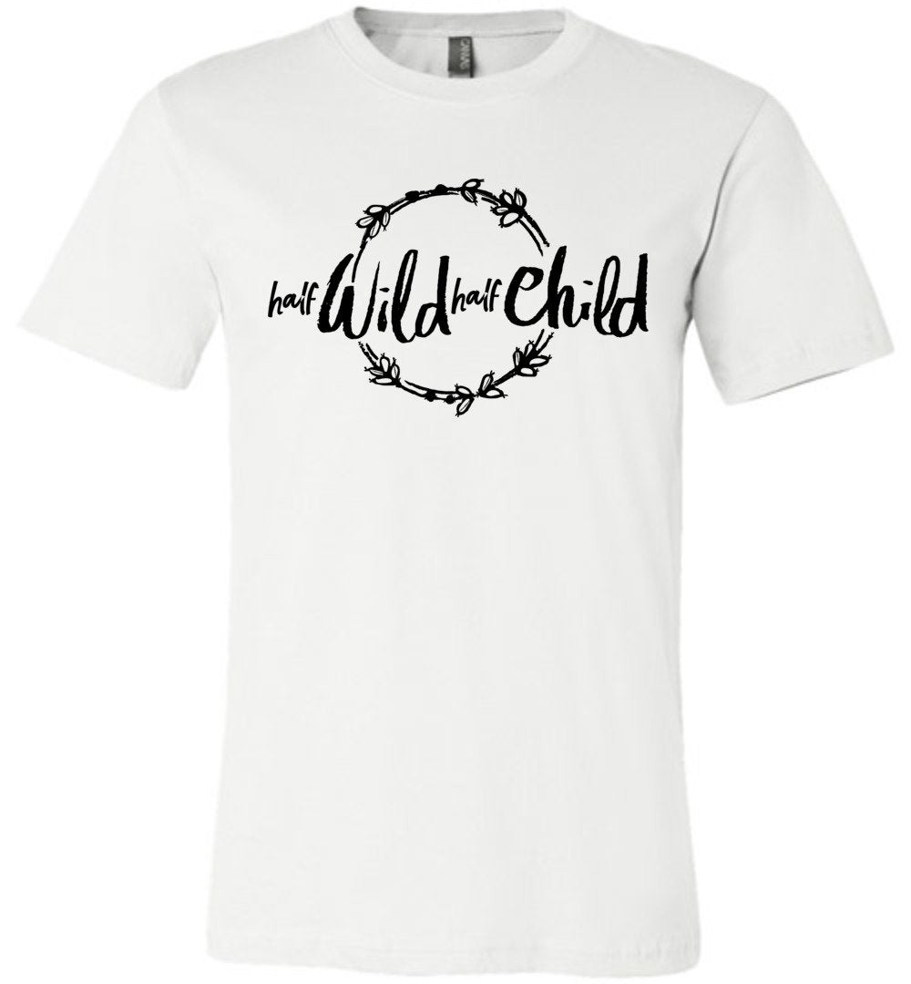 Half Wild - Half Child Youth T-Shirts Heyjude Shoppe Unisex T-Shirt White Youth S
