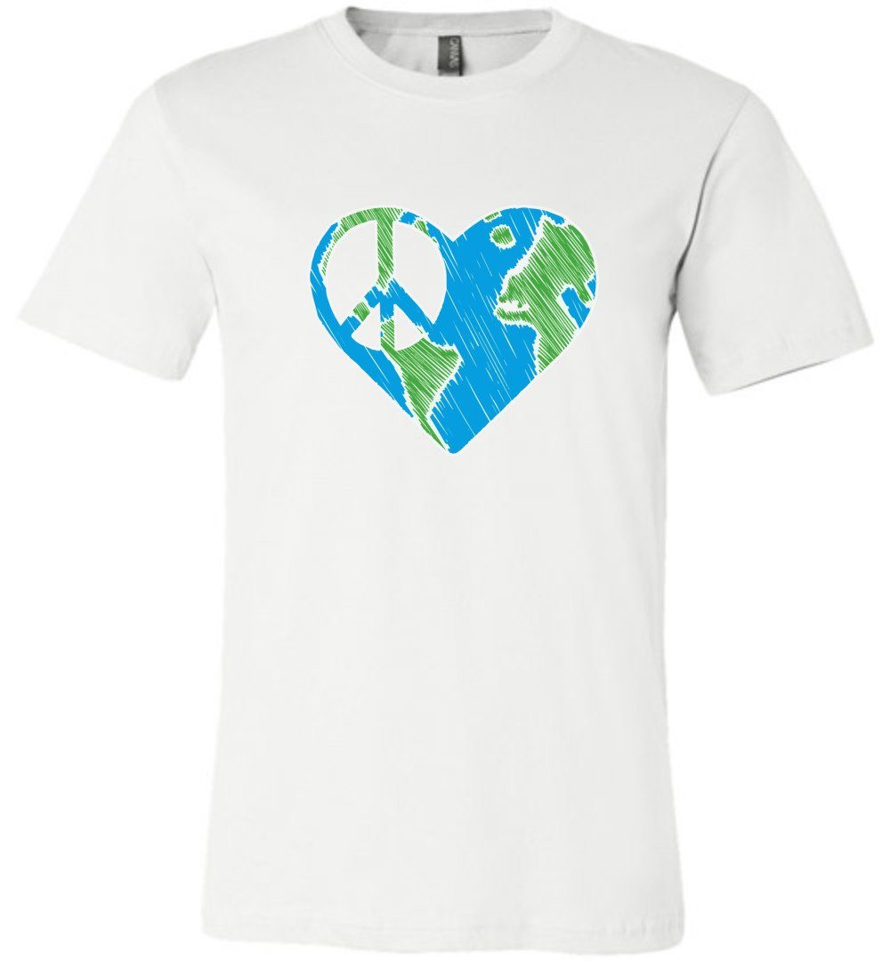 I Heart Peace T-shirts Heyjude Shoppe Unisex T-Shirt White XS