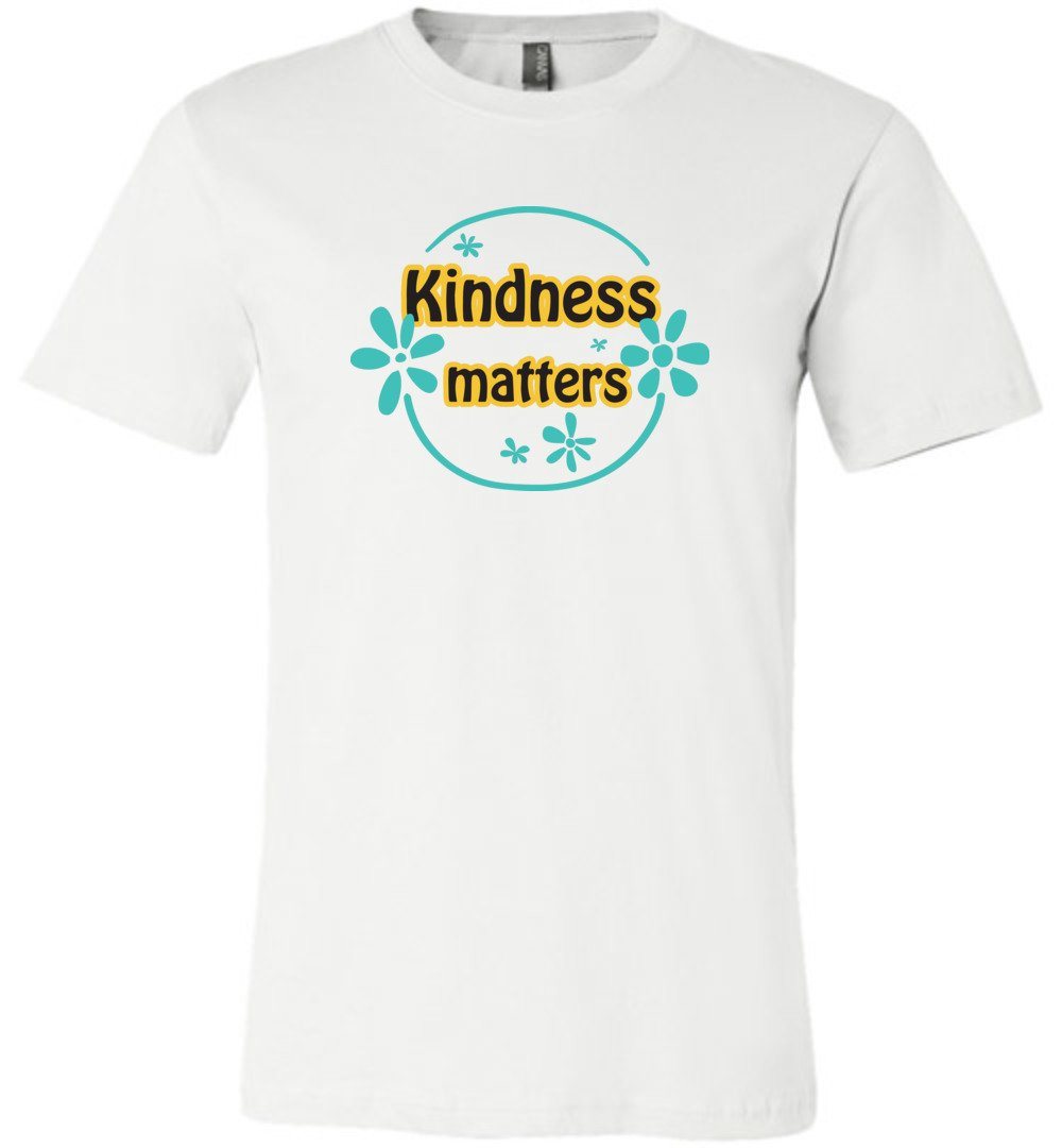 Kindness Matters Youth T-Shirts Heyjude Shoppe Unisex T-Shirt White Youth S
